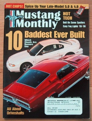 MUSTANG MONTHLY 2002 MAY - 10 BADDEST, GT500KR, GTA